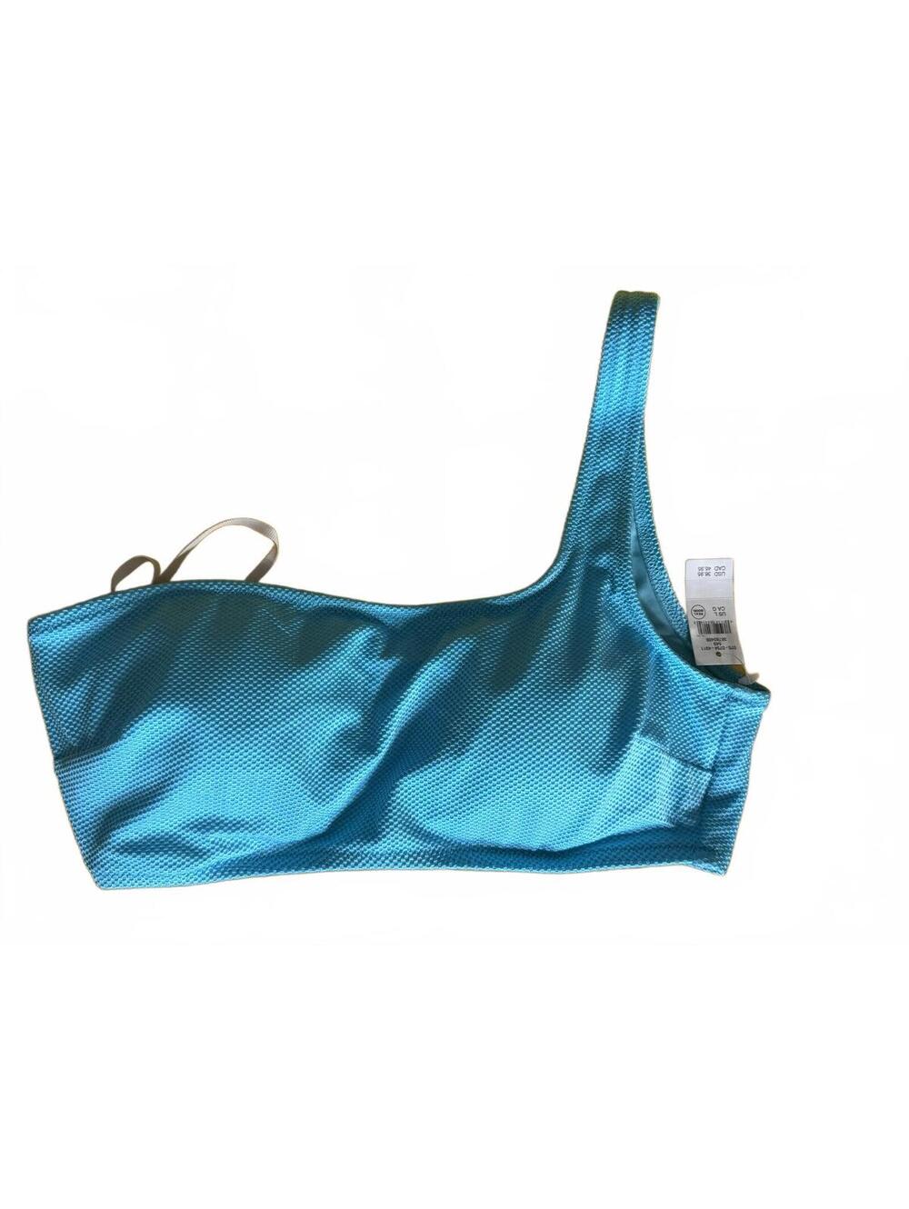 Aerie NWT one shoulder bandeau‎ swimsuit top size L